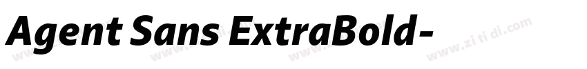 Agent Sans ExtraBold字体转换